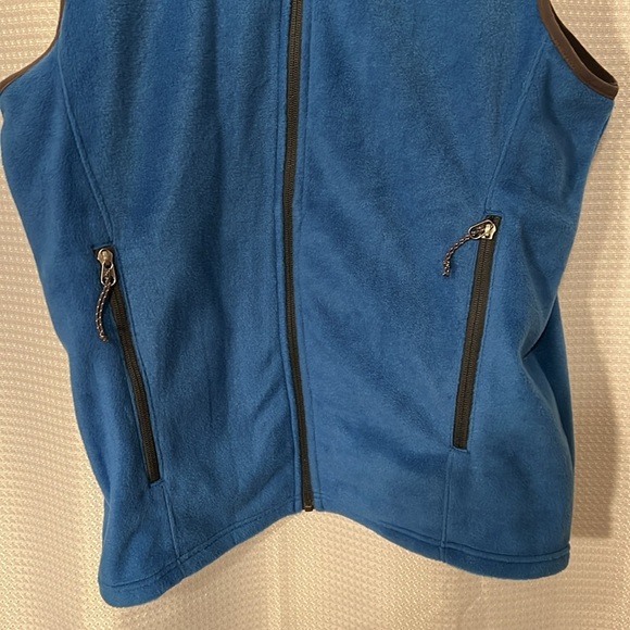 Eddie Bauer Men’s Blue Full Zip Fleece Vest two zipper pocket Size Medium. - Picture 4 of 10